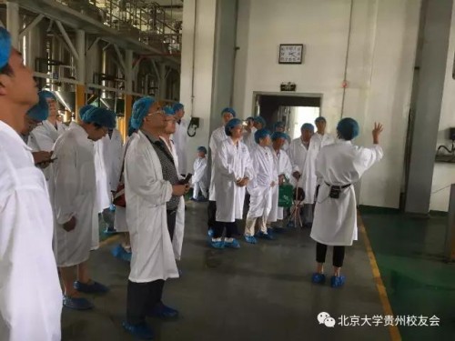 校友们参观汉方药业生产车间
